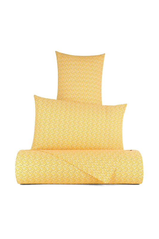 COINCASA Coincasa σετ σεντόνι διπλό με μαξιλαροθήκες με small flower print 240 x 280 cm - 2 x 50 x 80 cm - 007396465 Κίτρινο