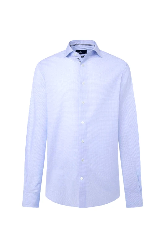 HACKETT Hackett ανδρικό πουκάμισο με καρό σχέδιο Classic Fit - HM3010072 Μπλε Ανοιχτό