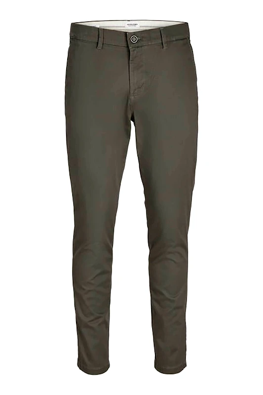 JACK & JONES JACK & JONES ανδρικό chino παντελόνι Slim Fit - 12258298 Χακί