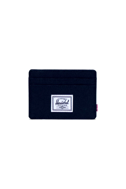 HERSCHEL Herschel unisex θήκη για κάρτες μονόχρωμη με contrast logo patch "Charlie" - 66UACL01036 Μπλε Σκούρο