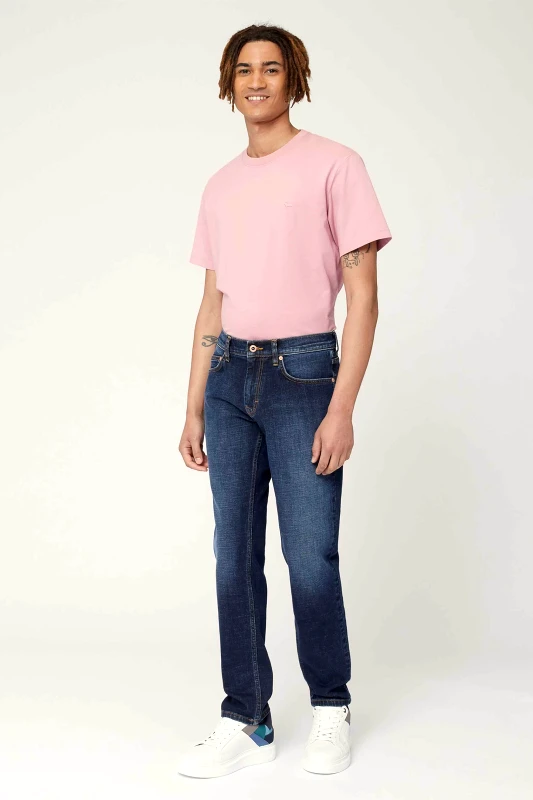 HARMONT & BLAINE Harmont & Blaine ανδρικό τζιν παντελόνι πεντάτσεπο Narrow Fit - WNM001059464B94 Denim Blue