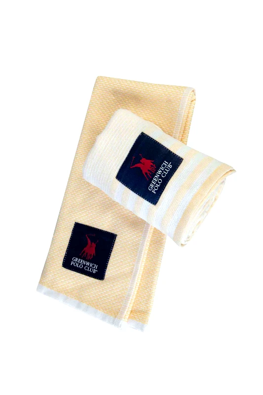 GREENWICH POLO CLUB Greenwich Polo Club σετ πετσέτες κουζίνας με σχέδιο και logo patch "2708" 40 x 60 cm - 227040602708 Πορτοκαλί