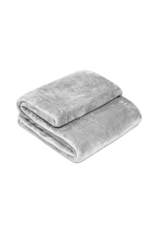 COINCASA Coincasa κουβέρτα fleece μονή μονόχρωμη 200 x 150 cm - 007429776 Γκρι