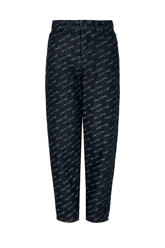 ARMANI EXCHANGE Armani Exchange γυναικείo τζιν πεντάτσεπο με all-over logo print - 6DYJ51Y18BZ Μαύρο