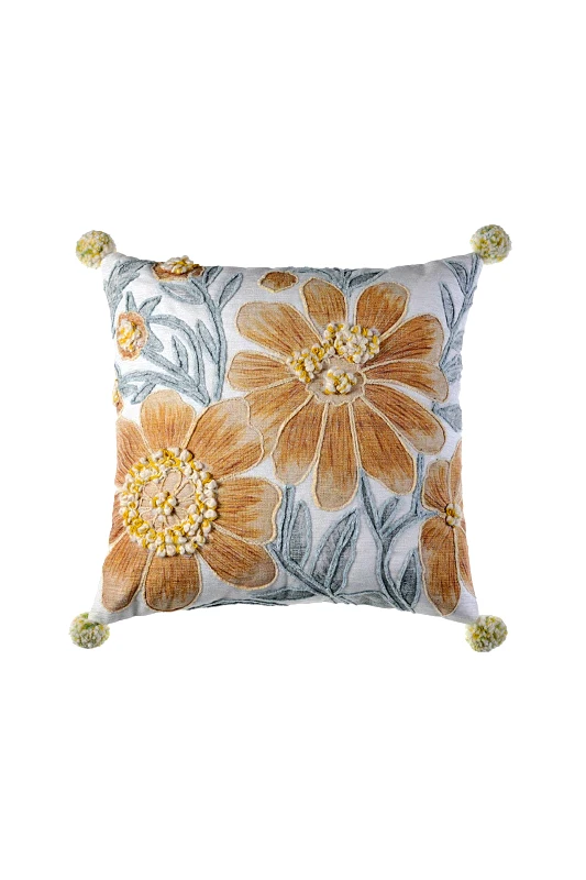 DOWN TOWN HOME DOWN TOWN Home διακοσμητική μαξιλαροθήκη "Beige Flower" 45 x 45 cm - 71-0595