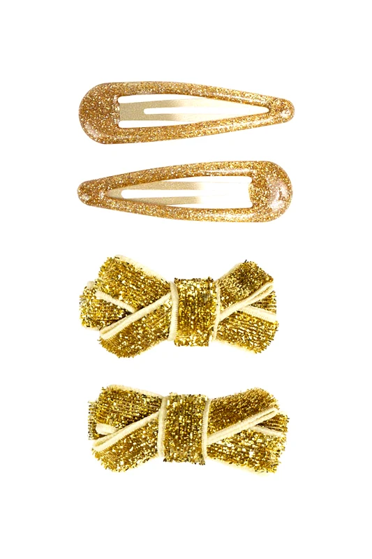 DPAM DPAM σετ παιδικά κοκαλάκια μαλλιών Extra Gold (4 τεμάχια) - 350607 Χρυσό