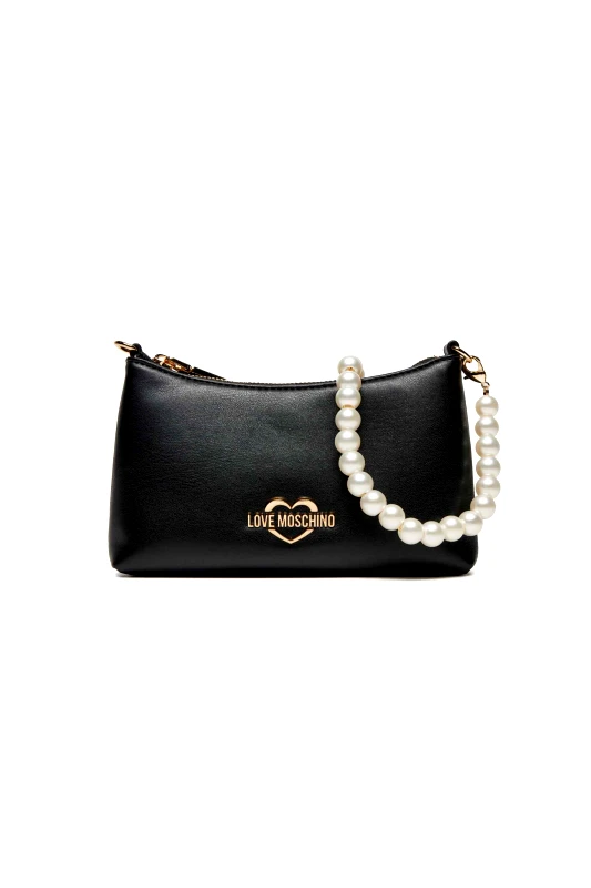 LOVE MOSCHINO Love Moschino γυναικείο mini bag με μεταλλικό logo - JC4351PP0LKT0 Μαύρο
