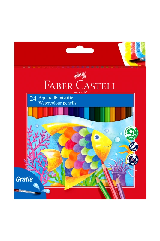 FABER-CASTELL Faber-Castell Ξυλομπογιές Ακουαρέλας σετ των 24 χρωμάτων - 077114425/