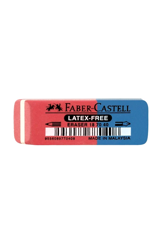 FABER-CASTELL Faber-Castell γόμα κόκκινο/μπλε Rubber 7070-4 - 077187040