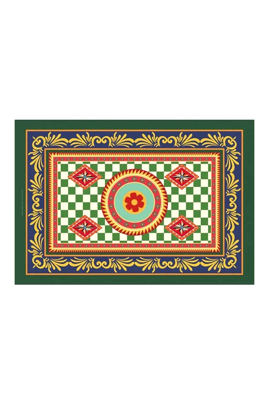 MORONI GOMMA Moroni Gomma σουπλά με all-over print "Palermo" 30 x 44 cm - SESSICTOVPAL