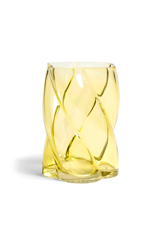 &K AMSTERDAM &K Amsterdam βάζο με ανάγλυφο σχήμα "Μarshmallow yellow" 19.5 x 13.5 cm - 2896-03