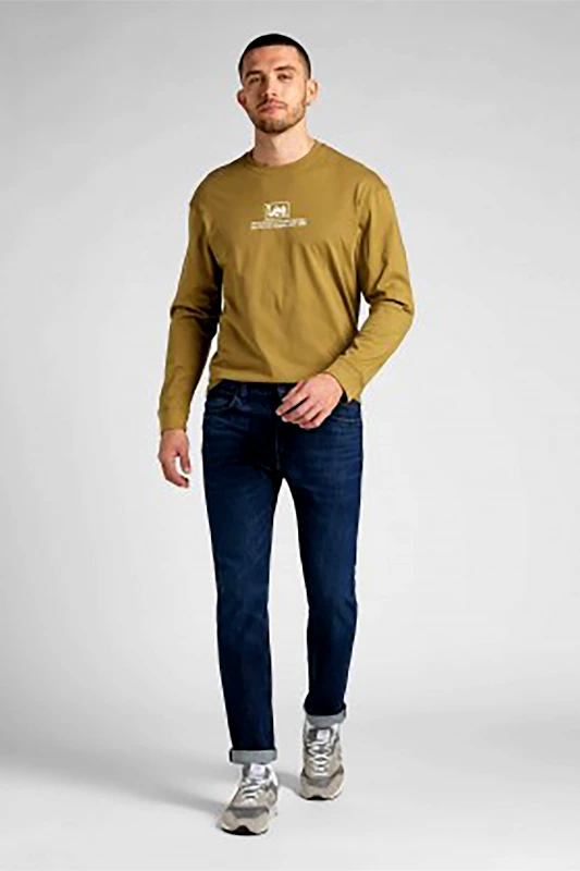 LEE Lee® ανδρικό denim παντελόνι πεντάτσεπο Slim Fit "Riders" - L701PXEE Denim Blue Σκούρο