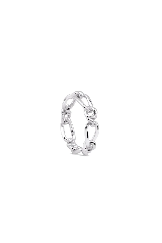 FOLLI FOLLIE Folli Follie γυναικείο δαχτυλίδι "The Chain Addiction II" - 1R22D003 Ασημί