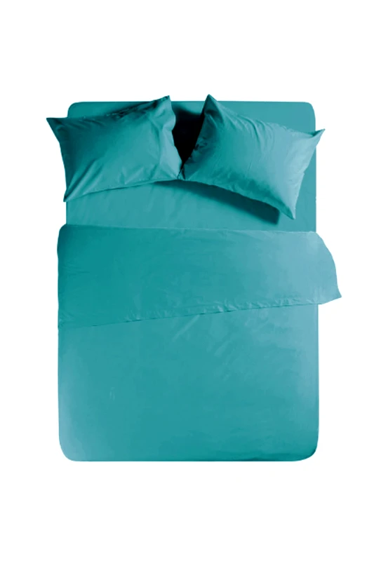 NEF-NEF HOMEWARE NEF-NEF σεντόνι υπέρδιπλο μονόχρωμο "Basic" 160 x 200 + 30 cm   - 011711 Πετρόλ