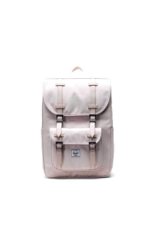 HERSCHEL Herschel unisex backpack μονόχρωμο με contrast logo patch "Little America™ Mid-Volume" 21 L - 66UBCL01278 Κρέμ