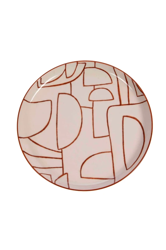 AMADEUS Amadeus πιάτο με geometrical pattern 26 x 26 x 2,5 cm - 164337 Μπεζ