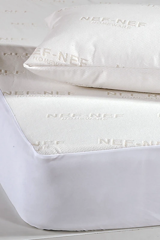 NEF-NEF HOMEWARE NEF-NEF αδιάβροχο προστατευτικό στρώματος υπέρδιπλο 180 x 200 + 30 cm - 015078 Λευκό