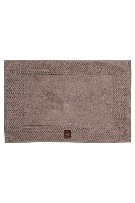 GREENWICH POLO CLUB Greenwich Polo Club χαλάκι μπάνιου με ανάγλυφο σχέδιο και logo patch "3068" 50 x 70 cm - 220750703068 Καφέ