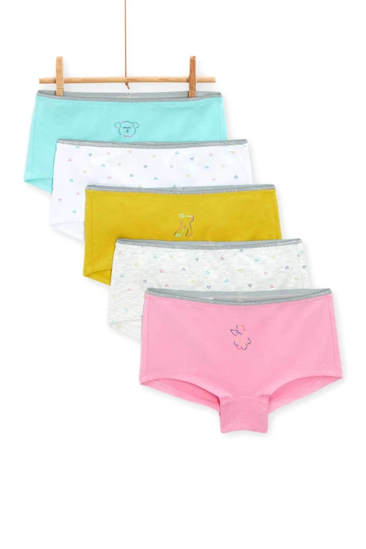 DPAM DPAM σετ παιδικά εσώρουχα για κορίτσια "Multicolor Poodles" - 345448 Πολύχρωμο