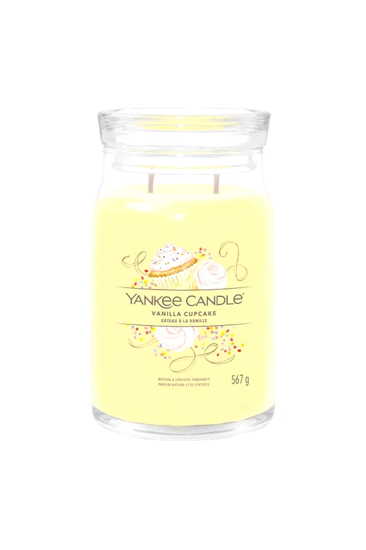 YANKEE CANDLE Yankee Candle αρωματικό κερί σε γυάλινο δοχείο large "Signature Vanilla cupcake" - 1629969E