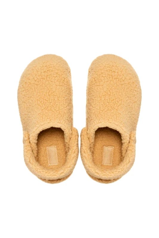 CROCS Crocs γυναικείες παντόφλες μπουκλέ "Classic Cozzzy" - E66073 Μπεζ