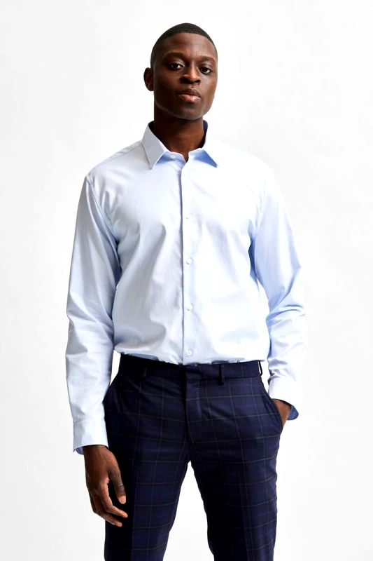 SELECTED Selected ανδρικό πουκάμισο μονόχρωμο button-up - 16080200