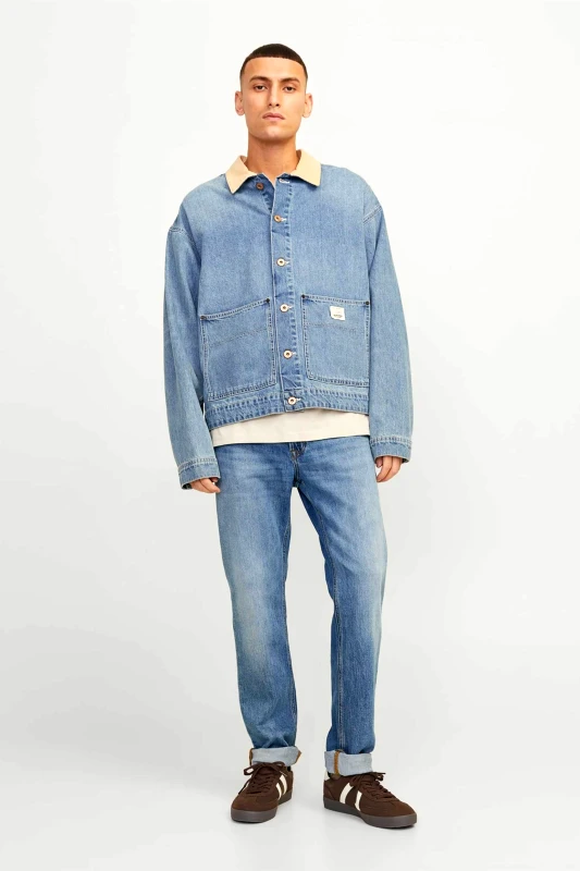 JACK & JONES JACK & JONES ανδρικό τζιν παντελόνι πεντάτσεπο Regular Fit "Am 416" - 12249006 Denim Blue