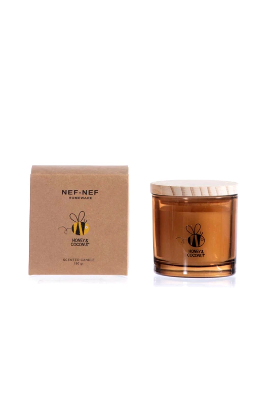 NEF-NEF HOMEWARE NEF-NEF αρωματικό κερί "Honey Coconut" 190 gr - 035609 Καφέ