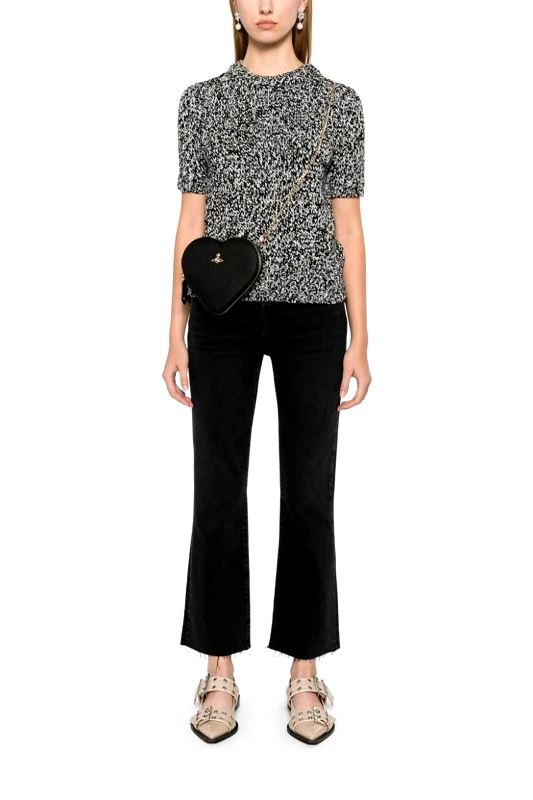 7 FOR ALL MANKIND 7 For All Mankind γυναικείο τζιν παντελόνι πεντάτσεπο Flared Cropped Cut "Daisy" - JSRCC320TL Μαύρο