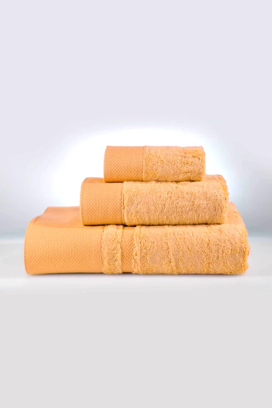 DOWN TOWN HOME DOWN TOWN Home σετ πετσέτες μπάνιου "New Rosa Yellow" (3 τεμάχια) - 61-1082