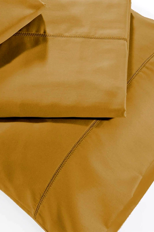 DOWN TOWN HOME DOWN TOWN Home κατωσέντονο ημίδιπλο ίσιο με ανάγλυφη ραφή "250/15 Brown" 205 x 305 cm - 24-0034