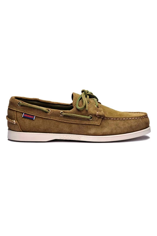 SEBAGO Sebago® ανδρικά παπούτσια boat "Portland Flesh Out" - L7111PTW-909R Λαδί