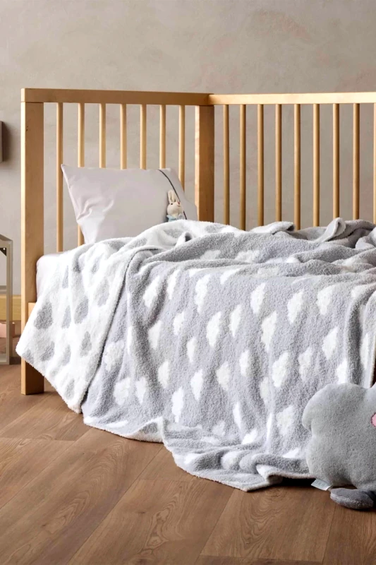 KENTIA Kentia βρεφική πλεκτή κουβέρτα αγκαλιάς με all-over print "Esperos" 75 x 100 cm - 000076177