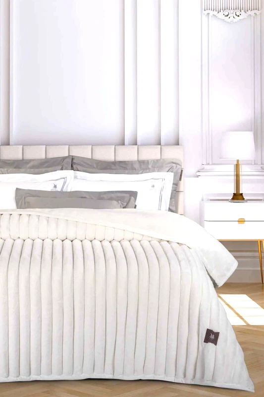 GREENWICH POLO CLUB Greenwich Polo Club κουβέρτα υπέρδιπλη faux fur "3477" 220 x 240 cm - 221910203477 Λευκό