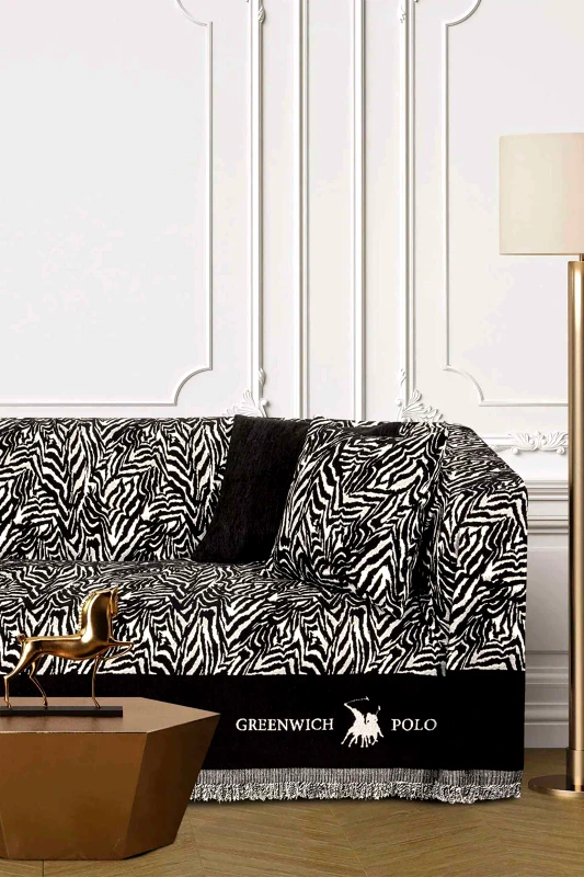 GREENWICH POLO CLUB Greenwich Polo Club ριχτάρι τριθέσιου καναπέ "3935" 180 x 300 cm - 206183003935 Ασπρόμαυρο