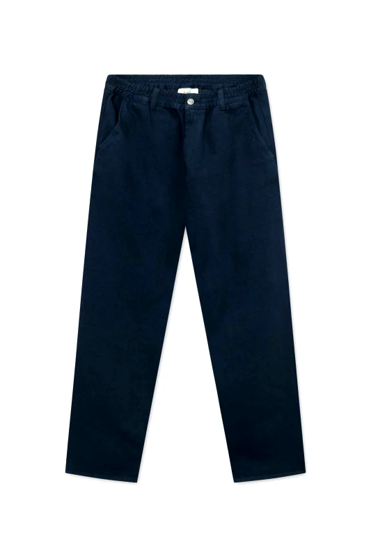 FORÉT Forét ανδρικό παντελόνι με ελαστική μέση Loose Fit "Clay" - 2903 Σκούρο Μπλε