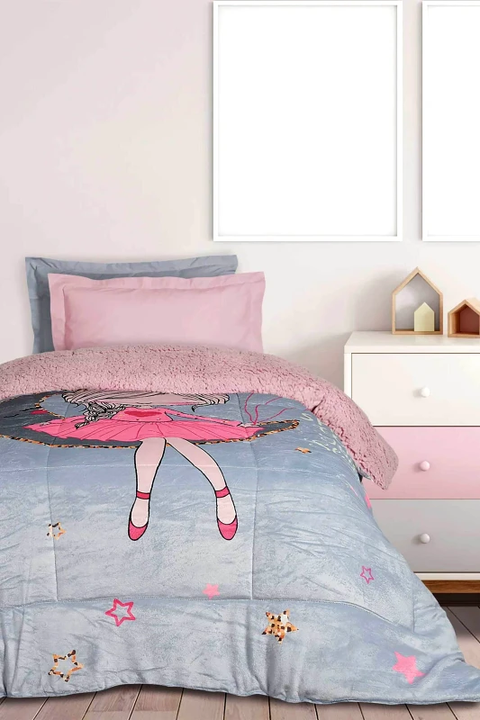 DAS KIDS Das Kids παιδικό κουβερτοπάπλωμα μονό "4922" 160 x 220 cm - 421910104922 Γκρι