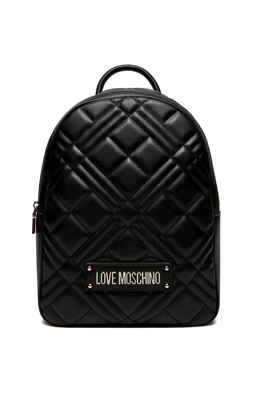 LOVE MOSCHINO Love Moschino γυναικείο backpack με καπιτονέ σχέδιο και μεταλλικό λογότυπο - JC4154PP1MLA0 Μαύρο