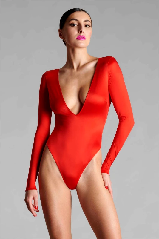 MAISON CLOSE Maison Close γυναικείο κορμάκι με ανοιχτή πλάτη - 562925 Κόκκινο