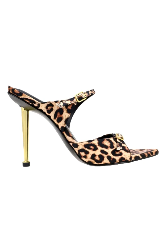 NINE WEST Nine West γυναικεία mules με animal print "Reida2" - REIDA2 Μπεζ