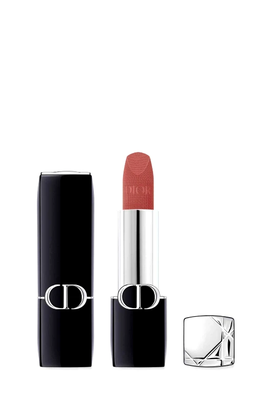 DIOR Dior Rouge Dior Lipstick - Comfort and Long Wear - Hydrating Floral Lip Care 360 Souffle de Rose Velvet Finish