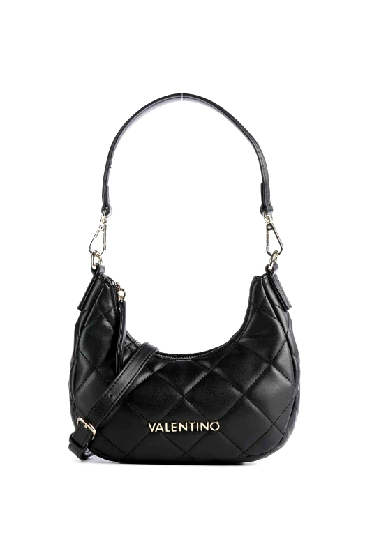 VALENTINO BY MARIO VALENTINO Valentino γυναικεία τσάντα ώμου καπιτονέ με μεταλλικό λογότυπο "Ocarina" - 17LVBS3KK45R/OC Μαύρο