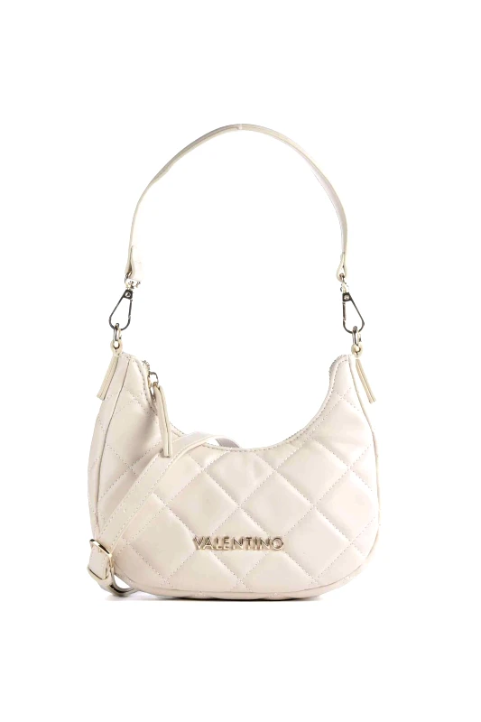 VALENTINO BY MARIO VALENTINO Valentino γυναικεία τσάντα ώμου καπιτονέ με μεταλλικό λογότυπο "Ocarina" - 17LVBS3KK45R/OC Μπεζ