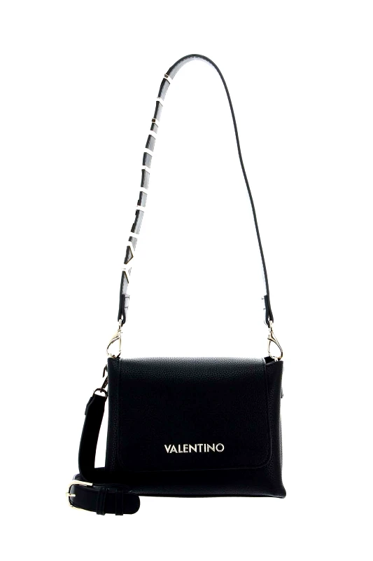VALENTINO BY MARIO VALENTINO Valentino γυναικεία τσάντα ώμου με μεταλλικό λογότυπο "Alexia" - 17LVBS5A806/ALE Μαύρο