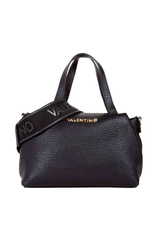 VALENTINO BY MARIO VALENTINO Valentino γυναικεία τσάντα ώμου με μεταλλικό λογότυπο "Blossom" - 17LVBS8P205/BLO Μαύρο