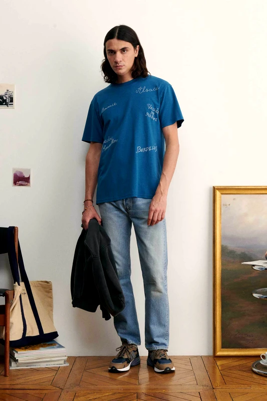 MAISON LABICHE Maison Labiche ανδρικό T-shirt μονόχρωμο oversized "Regions Of France Patureau" - VMPATUREAUREGIO