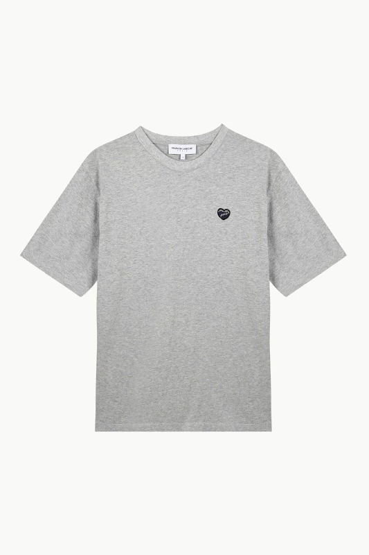 MAISON LABICHE Maison Labiche γυναικείο βαμβακερό T-shirt με κέντημα "Patch Coeur Popincourt" - VWPOPINPATCH Γκρι