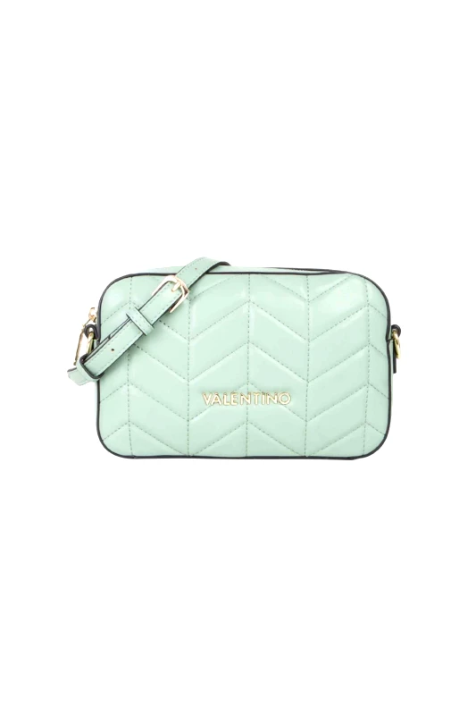 VALENTINO BY MARIO VALENTINO Valentino γυναικεία τσάντα crossbody καπιτονέ με μεταλλικό λογότυπο "Petal" - 17LVBS8PA15/PET Πράσινο Φυστικί