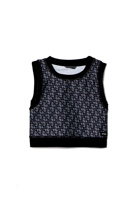 GUESS Guess παιδικό τοπ με all-over logo print "Active" - J5RI43MC01P Μαύρο