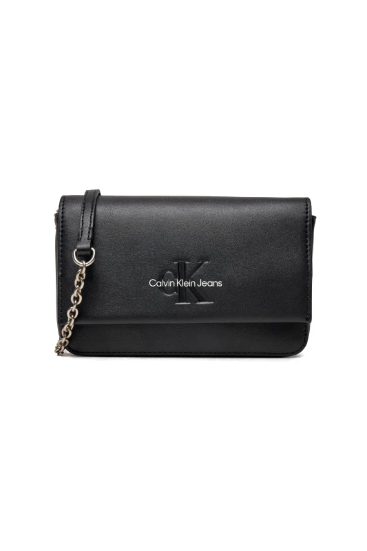 CALVIN KLEIN JEANS Calvin Klein Jeans γυναικείο τσαντάκι clutch με λογότυπο - K60K612375 Μαύρο